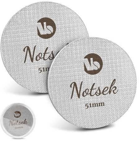 Puck Screen 51 mm, 2 unidades de 1 mm/1,7 mm de grosor, colador de café expreso de 51 mm para portafiltros, acero inoxidable 316 de 150 μm, colador de café con caja de almacenamiento de acrílico,