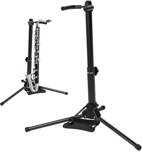 Neamou Elektrischer Blasrohrständer, Elektronischer Blasinstrumentenständer - Metall-Aerophonhalter | Blasinstrumentenständer für digitales Blasinstrument, höhenverstellbar, Blasinstrumentenzubehör