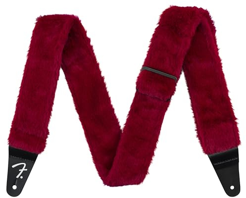 Fender Supersoft Strap Poodle Plush svart – gitarrrem
