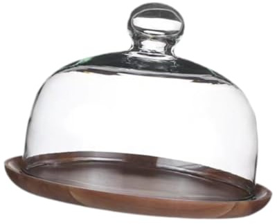 Baoblaze Alzata per Torta in Legno con Coperchio Vassoio per Esposizione Torte Vassoio Decorativo per Torte Piatto per Dolci Muffin al Formaggio Festa di, Coperchio da 18 Cm