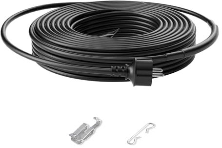 VEVOR Câble Chauffant Tuyaux Autorégulant Antigel 4 m 16 W/m, Ruban Chauffant pour Conquérir l'Hiver, Déneigement des Toits, Protection Contre le Gel des Conduites d'Eau, Tuyaux, Gouttières, Maison