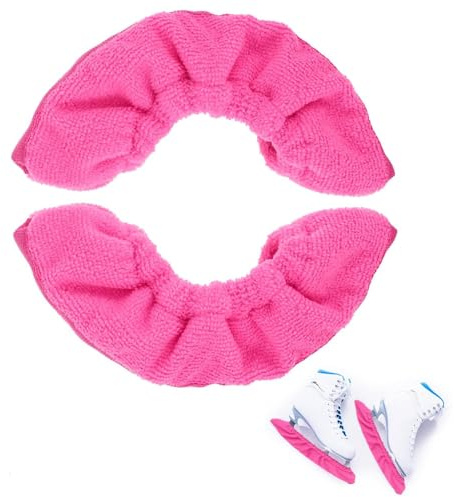 Ice Skate Blade Covers - Winter Skate Guards for Kids and Adults, Hockey Skate Blade Protector for Boys, Girls, Men, Women (Pink, M)