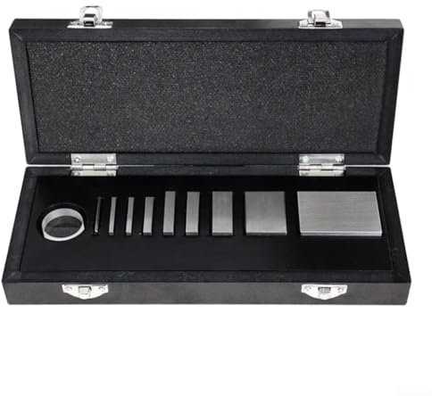 HomeVortex Professional Dial Indicator Calibration Kit 9 AS0 Grade Blocks & Optical Flat, N.I.S.T. Certified, Extreme Tolerance, Wooden Case(Level 1)