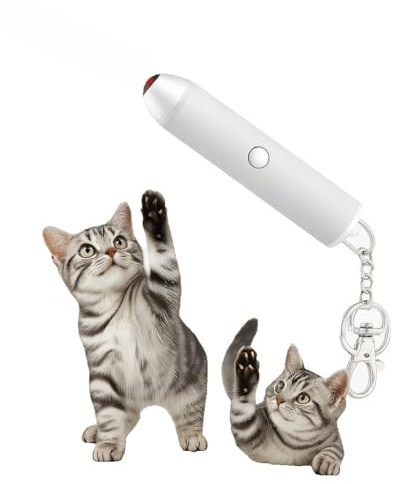 Générique Jouet Interactif pour Chat – Pointeur Lumineux 5 Motifs – Jouet Chat Anti-Ennui – Stimulation Mentale et Physique – Jeu d’Exercice pour Chats – Pile Fournie