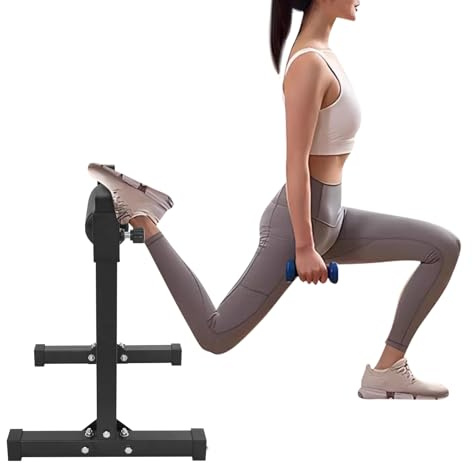 Soporte para sentadillas divididas, para ejercicios de sentadillas y ejercicios con una pierna, 9 niveles de altura regulable, carga máxima de 200 kg, de acero al carbono Q235, color negro