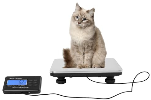 Báscula digital para mascotas de hasta 300 kg, báscula para perros y gatos, multifuncional con pantalla LCD, báscula para bebés, 2 modos de pesaje