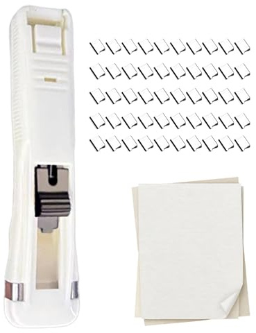 Dispensador de pinzas de papel portátil | Alicates de carpeta para organización de documentos, mini grapadora a presión y pinza | Para oficina, escuela, clase, trabajo, estudio, papeles, grapado