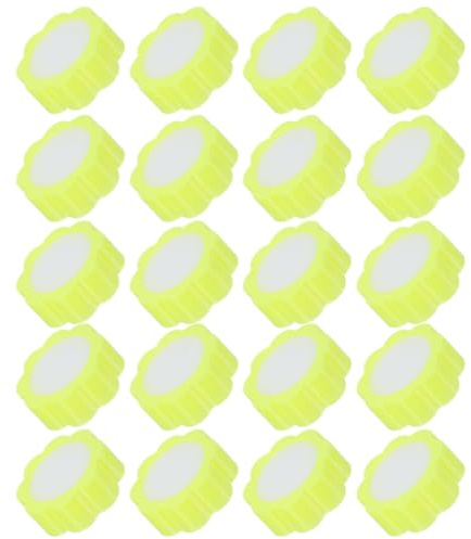 YARNOW 24 Pièces Humidificateur de Doigts Documents, Éponge pour Compter L'argenté, Fleur, Plastique et Éponge, Jaune, pour Enveloppes et Documents, Caissiers et Comptables