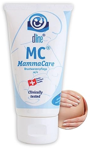 dline MC-MammaCare Brustwarzensalbe 50ml Tube - beruhigt wunde Brustwarzen beim Stillen | cremig, zieht gut ein, pflegt und schützt schmerzende, rissige, Brustwarzen | Brustwarzensalbe Stillen