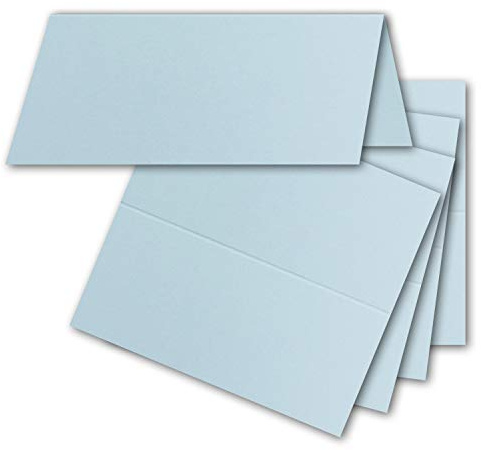 Neuser FarbenFroh platskort, storlek: 100 x 90 mm (vikt 100 x 45 mm), 250 g/m², mycket robust och tung kvalitet 50 Pieces 19 - Hellblau