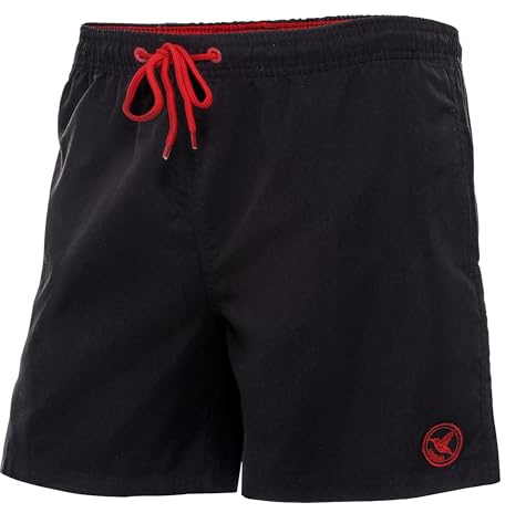 Ladeheid Bañador Hombre Natación Secado Rápido con Forro Interior de Malla, Pantalón Corto Deportivo con Bolsillos, Cintura Elástica y Cordón LA40-128 (Negro, 3XL)