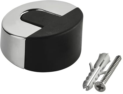 2 x SOTECH Butoir de Porte JEAN Chrome poli Ø 45 mm Hauteur 25 mm Butée de Porte pour fixation au sol