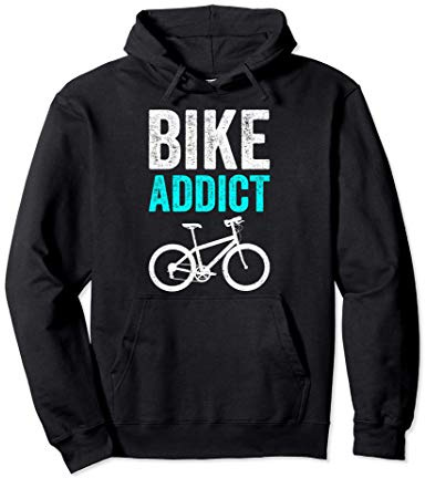 Funny Bike Addict Bike Cyclist Accessori Bicicletta Felpa con Cappuccio