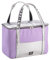 Große City Kühltasche in Lavendel/Silber L, 44 x 22 x 29cm 28 L Volumen mit Breiten Tragegriffen für Picknick, Schule, Ausflüge, Reisen
