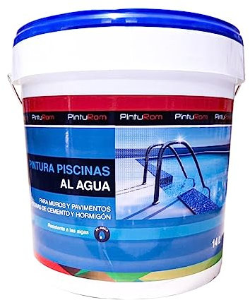 Pintura piscina acrílica al agua PINTUROM - Blanco, 4 L.