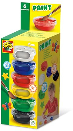SES Creative 00381 Plakatfarbe (6x45ml), diverse Farben, 45 milliliters