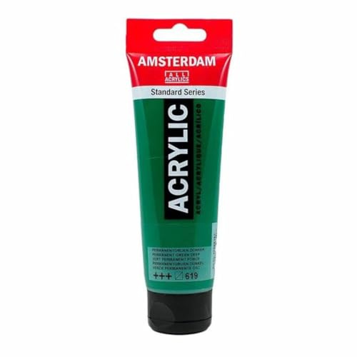 AMSTERDAM Talens peinture acrylique 120 ml peinture dessin art Vert permanent foncé