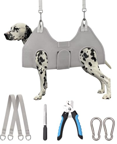 Kkiimatt Dog Grooming Hammock,XX-Large Hammock for Nail Trim, Hanging Harness for Nail Trimming,Dog Sling Restraint Holder for Pet Grooming Suspension Hanger with Thick Fabric Neck Support