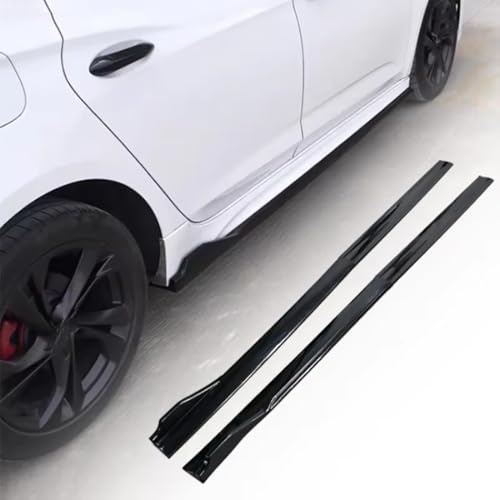 Labbro di Estensione della Minigonna Laterale dell'auto per VW Golf 8 VIII 2021-2024, ABS Minigonne Laterali Winglet Splitter Spoiler,Black-Black