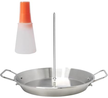 BBQ Al Pastor - Brochette verticale pour four, support de broche en acier inoxydable - rôtissage vertical avec 3 pointes - Four kebab, sans d'égouttement pour shawarma