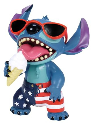 Enesco Disney Showcase Lilo and Stitch - Figura patriótica de Verano de Estrellas y Rayas, 5 Pulgadas, Multicolor