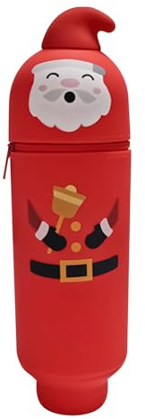 Estuche para lápices de pie, Organizador retráctil de Silicona para Suministros Escolares de Navidad, Estuche para lápices, Bonito Estuche de papelería, para Estudiantes, Profesores, niños, niñas