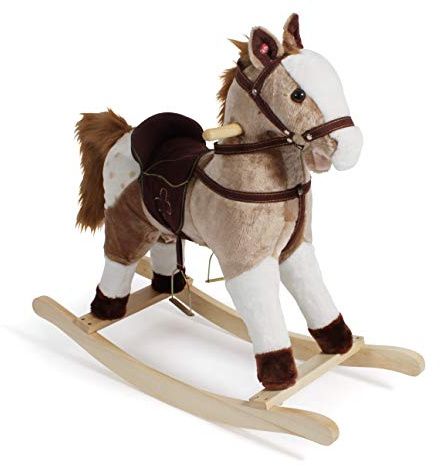 Bayer Chic 2000 Caballo Balancín Abi | Peluche con Sonido y Madera