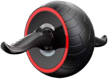 HOMSFOU Rouleau Abdominal et Renforcement Accessoire Fitness en Plastique Noir pour Entraînement du Haut du Corps pour Hommes et Femmes à Domicile