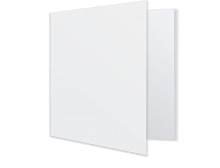 25 Klappkarten bzw. Faltkarten, weiss, blanko 145 x 145 mm, bedruckbar, beschreibbar, zum selber gestalten, dicker Karton, 250gr/m²