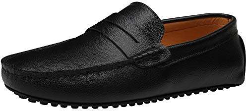 Jamron Mäns konstläder snygg mockasin loafers penny loafers