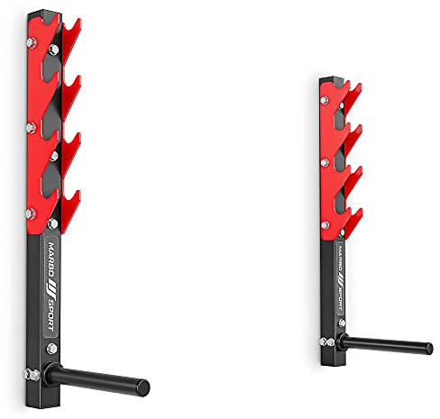 Marbo Sport - Hantelhalterung für Wand - Hantelhalter - für Hanteln, Langhantel und Gewichtsscheiben - Stabile Hantel- und Gewichtsablage für Heimtraining - Wandmontage - MH-S208-2 Stück