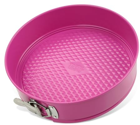 Tasty Springform with Structure & Diamond Base,Non-Stick Round Cake Tin,Cake Baking Pan,Baking Springform,Coated PFAS Free,Ø26cm,Pink
