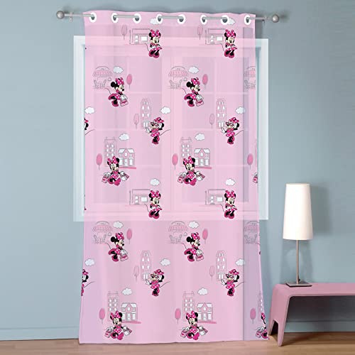 CTI Disney Home Minnie Cute - Panel con Ojales, 140 x 240 cm, 047712, Color Rosa