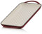 Mahlzeit Gusseisen-Grillplatte Emailliert | Dark Cherry | 39,5 x 22 x 3,5 cm | Grill Platte Gußeisern mit zwei Griffen, Eckig, Gerippt | Grillplatten, Bratplatte, Grillplatte Gusseisen, Griddle Plate