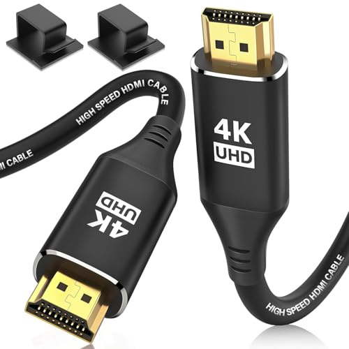 KELink 4K HDMI Cable 25Feet, in-Wall CL3 Rated HDMI Cable 2.0 Support (HDR10 8/10bit 18Gbps HDCP2.2 ARC) High Speed HD Shielded Cord Compatible with Roku TV/Laptop/PC/HDTV