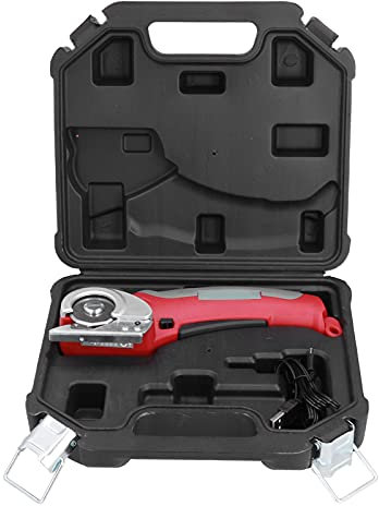 Cordless Electric Scissors, 4.2V Electric Mini Cutter Power Rotary Scissors for Carpet Leather Cutting Tool with Storage Box