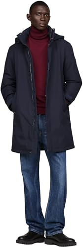 Tommy Hilfiger Uomo Parka Tech Padded Parka con Cappuccio, Blu (Desert Sky), S