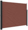 vidaXL Seitenmarkise, Wandmarkise mit PU-Beschichtung, Sichtschutz für Balkon Terrasse Garten, Windschutz Markise, Ausziehbar Braun Polyester