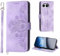 Auslbin Hülle für Oneplus Nord 4 5G 6.74 Blumen Tasche, 5 Kartenfächer Handyhülle für Oneplus Nord 4 5G Vintage-Stil PU-Leder Flip Schutzhülle, Lila