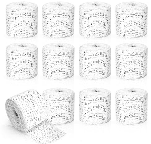 KXVXXV Gipsbinden Babybauch 5 cm x 270 cm, 12 Stück Gips Abdruck Binden Schnelltrocknend, Gipsbinden zum Basteln, Gipsabdruck Babybauch Set