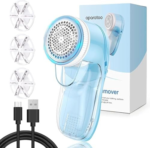 Anti Bouloche, Rasoir Anti Bouloche Rechargeable par USB, Rasoir à Bouloches Électrique avec 2 Lames Remplaçables, Rasoir Anti Bouloche Electrique de Pull pour Pulls,Textiles, Laine, Tapis