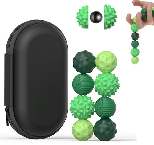 8 Stück Magnetische Fidget Toys, Magnetkugeln Stressball Silikon Sensorik Spielzeug, Magnetische Anziehungskraft Stress Bälle mit Silikonhülle, Sensory Toy, Anti-Stress Fidget Toys für Stress, Angst