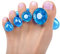 Tech Love Divaricatore per Tutte Le Dita Dei Piedi,Separatore in Silicone per Alluce Valgo Corretto,Esercizi Di Yoga, Distensore per Alluce Per L'allineamento Del Piede,Bleu