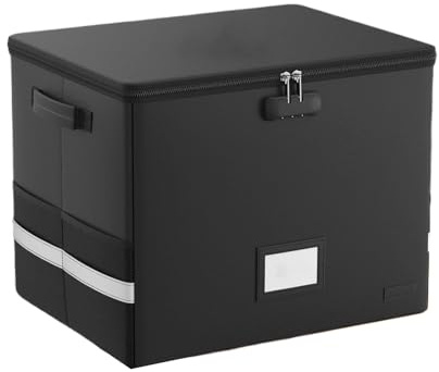 Acunny Maletín para Discos de Vinilo y Resistente al Agua, Organizador de Almacenamiento para Discos de Vinilo, Gran Capacidad, para Accesorios de Tocadiscos