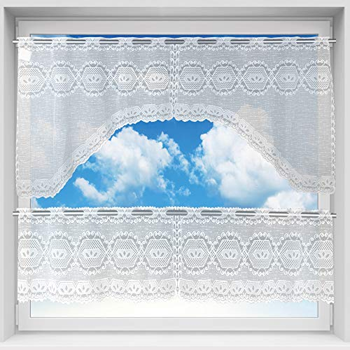 Arsvita Bistrogardinen-Set 2-teilig 160x30 cm und 160x60 cm (BxL) - Design: Elvira