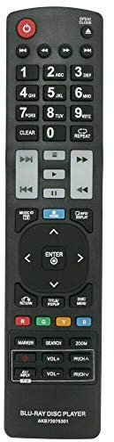 AKB72975301 Télécommande de remplacement - VINABTY AKB72975301 Télécommande pour LG DVD Blu-Ray Player BD350 BD350V BD560 BD570 BD590 BX580 BD565 BD650 BD670 Bd670 BX582 Bx582 Series Remote Controller