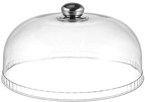 DOITOOL Plastic Cake Dome Cover, Round 10 Inch, White, Transparent, 26 X 11 CM