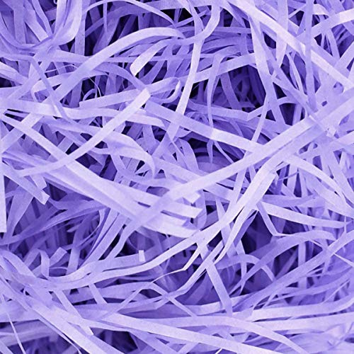 100g Shredded Kraft Paper Ideal for Gift Packaging Hamper Filling - Purple Shredded Papers