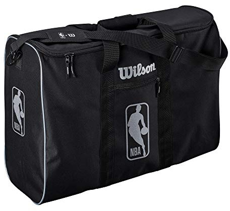 Wilson Borsone da Basket NBA Authentic, Con Ampia Capacità, Per un Facile Trasporto e un Look Personalizzato, Colore: Nero.