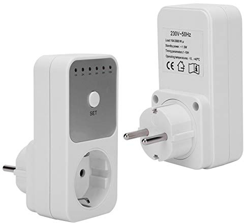 Zeitschaltuhr Steckdose Countdown Timer Steckdose 230V 16A Plug-In Countdown-Timer-Schalter 10,5 X 5,2 X 3 cm